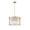 Z-Lite Carnaby Pendant, 5-Light, 18.25 In.W x 11.25 In.H, Modern Gold/Clear Ribbed 7504P18-MGLD - alternate 3